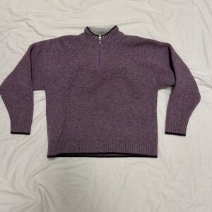Women purple 100% wool sweater